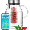 Infusion Pro Glass Fruit Infuser Water Pitcher, Heat Resistant for