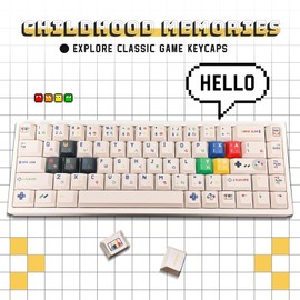 141 Keys Retro PBT Keycaps Set, No Tear, Never Fades, Elegant Gift Box for Mechanical Keyboard, Virgin Cherry Profile Key Caps (Typing,Gaming,Anime Themed) Ergonomic (Fit All Layout 100% 75% 65% 60%）