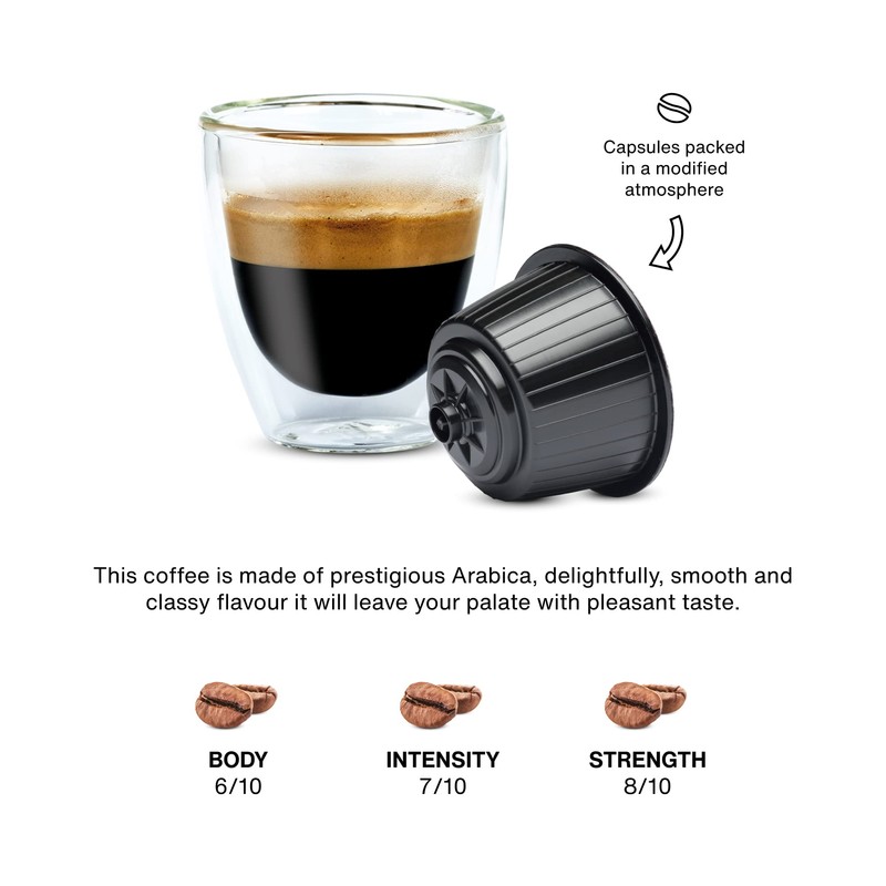 Italian Coffee capsules compatible with Nescafe Dolce Gusto machines, Espresso