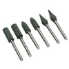 6pc Rotary Tool Rubber Polishing Points Cone Point Cylinder Shape
