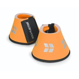 Shires Equi-Flector Reflective Over Reach Boots (Pony, Orange)