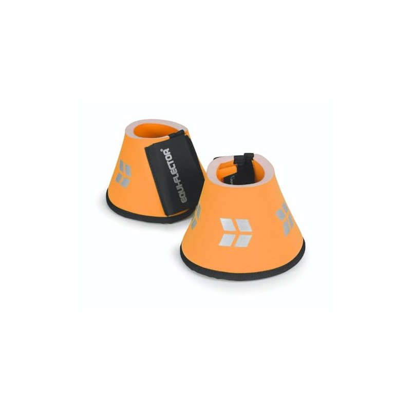 Shires Equi-Flector Reflective Over Reach Boots (Pony, Orange)