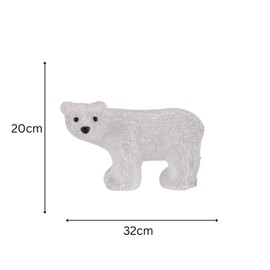 Marco Paul Christmas Decoration Lighted Polar Bear Boy Acrylic LED Outdoor Indoor Christmas Decoration Festive Decoration Lighting Novelty Statue