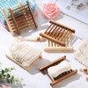 90 Pcs Soap Saver Set Including Wooden Dish, Exfoliating Bag,