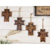 Set Of 4 Rustic Christian Bible Verses Faux Wood Christmas