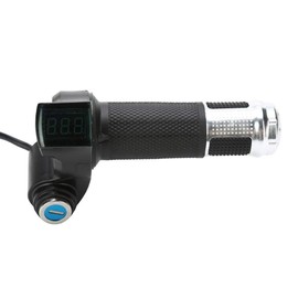 Zoternen 1 par de puños de Acelerador Giratorio, con Manilla de visualización LED con Llave para Bicicleta eléctrica o Scooters de 12-84 V