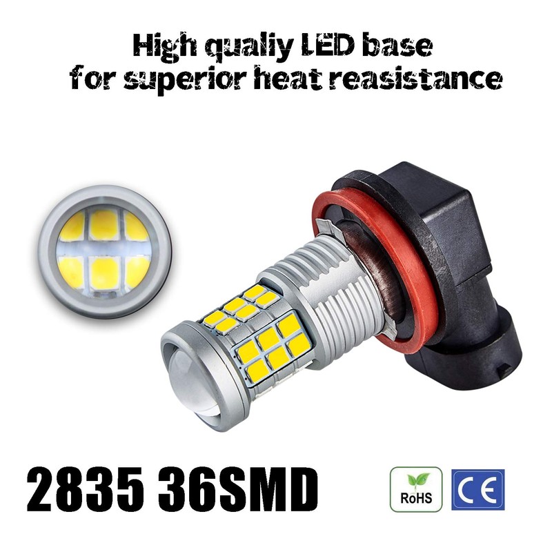 KISLED Super Bright 3000lm H8 H11 LED Fog Lights Bulbs