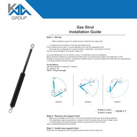 Generic Universal Gas Struts Spring Eyelet | 100-1000 Newton | Length Options 200 mm to 900 mm | Heavy-Duty | Lift Support System (850MM, 200 N)