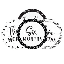 Baby Milestone Signs/Black and White Monthly Milestones/Geometric Infant Photo Prop