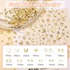 2 Boxes Gold Star Nail Charms and Gems, Dangle Stars
