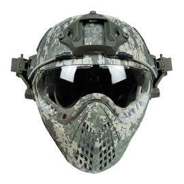 Camouflage Simple Assemble Disassembly Integrated Protection Tactics Helmet with Face ShieldCity Camouflage