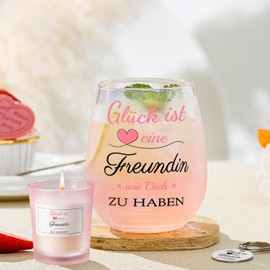 Geschenke für Freundin Beste Freundin Geschenke Weingläser Jahrestag Geschenk Freundin Geburtstag Dankeschön Geschenke für Frauen Freundschaftsgeschenke Weihnachten Geburtstagsgeschenk für Freundin