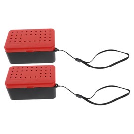 BESPORTBLE 2 Pack Insulated Bait Cooler Red Worm Box for Freshwater Saltwater Fishing Bait Storage Container Leakproof Portable Fish Tackle Kit