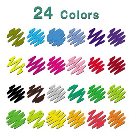 24 Colours Felt Tip Pens, Thick and Thin, Dual Brush Pen for Children and Adults, Double Tip Colouring Pens, Brush Pens Set for Bullet Journal, Colouring Books, Hand Lettering, Manga