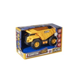 HTI Teamsterz JCB Small Light & Sound Dump Truck - Toy Dump Truck with Light and Sound Function, Manual Tipper, Suitable for Indoor and Outdoor Play