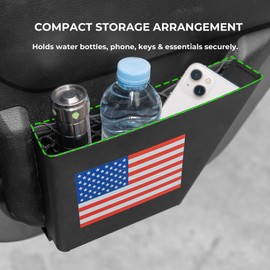 2 Pack Metal Rear Door Storage Box Compatible with Jeep Wrangler JK JKU 2/4 Door 2007-2018 Door Side Insert Pockets Organizer for Interior Storage Accessories