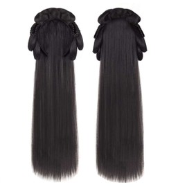 Chinese Style Bangs Hair Extensions Chinese Wig Easy to Wear Headband Cosplay Wig Ancient Court Women Fairy Photography (Design E)