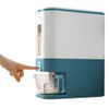 22 Lbs Rice Container Dispenser with Measurable Rice Cylinder (Gray)