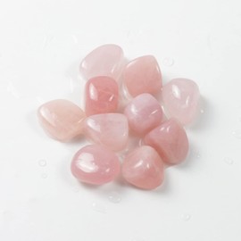 Nvzi 10 Packs of Brazilian Tumbled Polished Natural Rose Quartz Stones, Crystals and Healing Stones Quartz Bulk for Wicca, Reiki, Healing Energy, Chakra Stones, Witchcraft Supplies