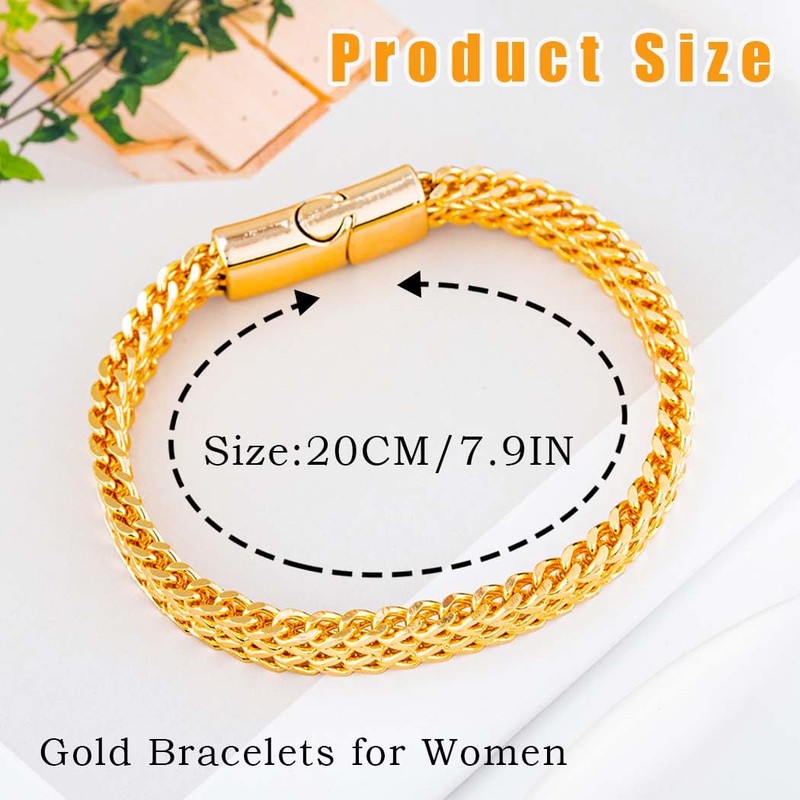Sinalty Stainless Steel Cuban Link Bracelet Gold Silver Curb Chains