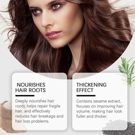 West&Month Black sesame essence Anti-hair loss Hair care Scalp care, anti-hair loss Strengthen hair roots Nourish hair Scalp care Natural organic ingredients Hair growth essence Suitable for men and women