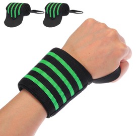 PATIKIL Wrist Brace, 2 Pcs Lifting Wrist Wraps Wrist Brace for Tunnel Gym Straps for Men Women Weightlifting Powerlifting, Green