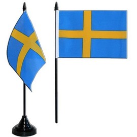 Flaggenfritze Sweden Table Flag + Free Sticker