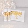 30 Metallic Gold Leaves Lip Balm Labels, Gold Foil Chapstick