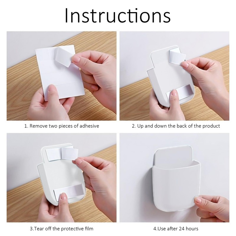 NYGGTYK 4 Pieces Remote Control Holder Storage Box, Wall Remote