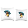 German Shorthaired Pointer Umbrella Dog Funny Raincoat Throw Pillow