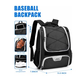 Easton HMLIN Baseball Bag,Baseball Backpack, Softball Bat Bag with Shoes Compartment fo