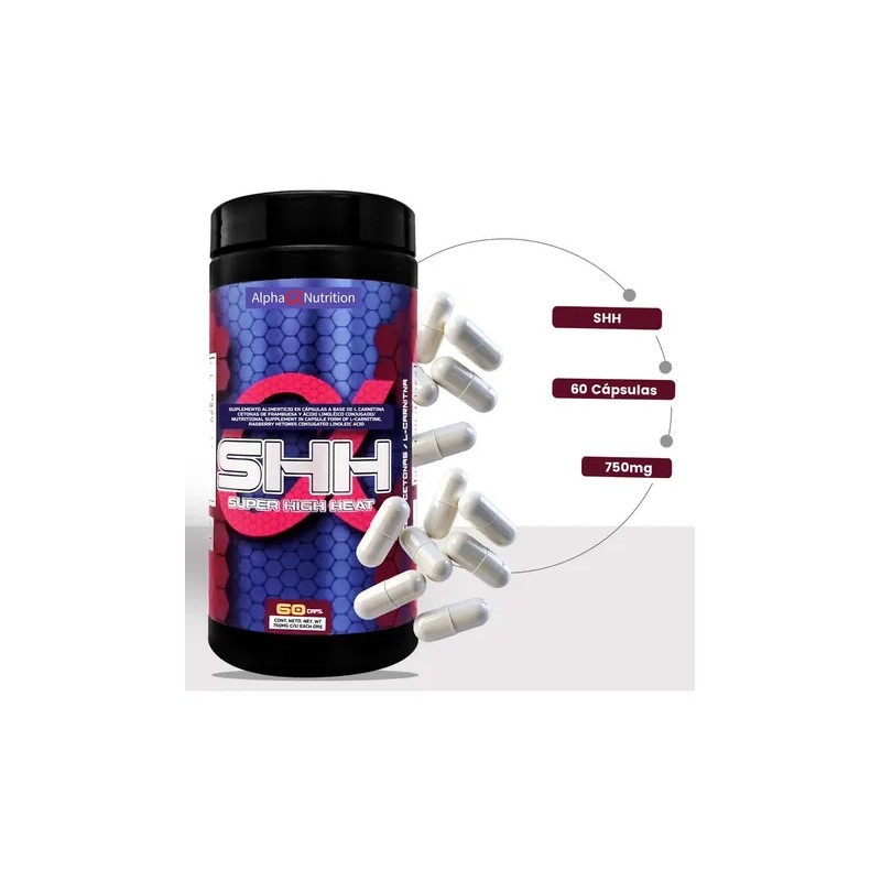 Super Hight Heat Alpha Nutrition 60 Caps 750 Mg C/u