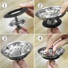 AONAT 2PCS Sink Strainer Plug,Kitchen Sink Stainless Steel Thicken Strainer