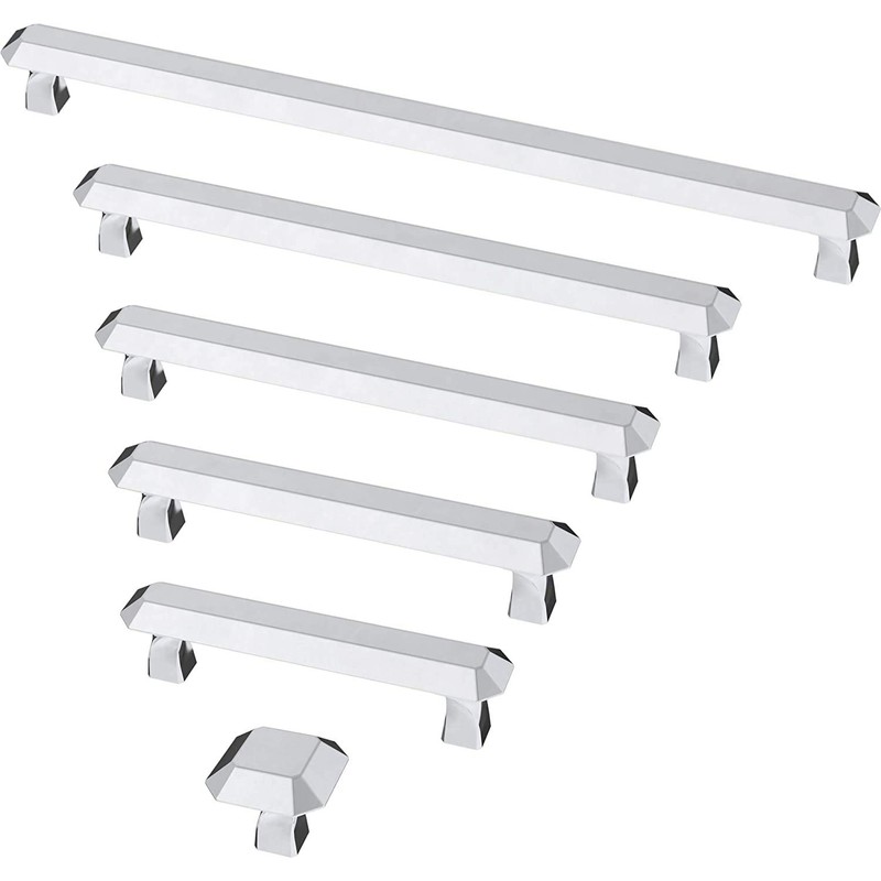 Franklin Brass Polished Chrome Napier Pull, Cabinet Handles and Drawer