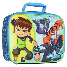 Bioworld Ben 10 Aliens Omni-Kix Shock Rock Rath XLR8 Single Compartment Lunch Bag Tote For Hot And Cold Food, Drinks, And Snacks