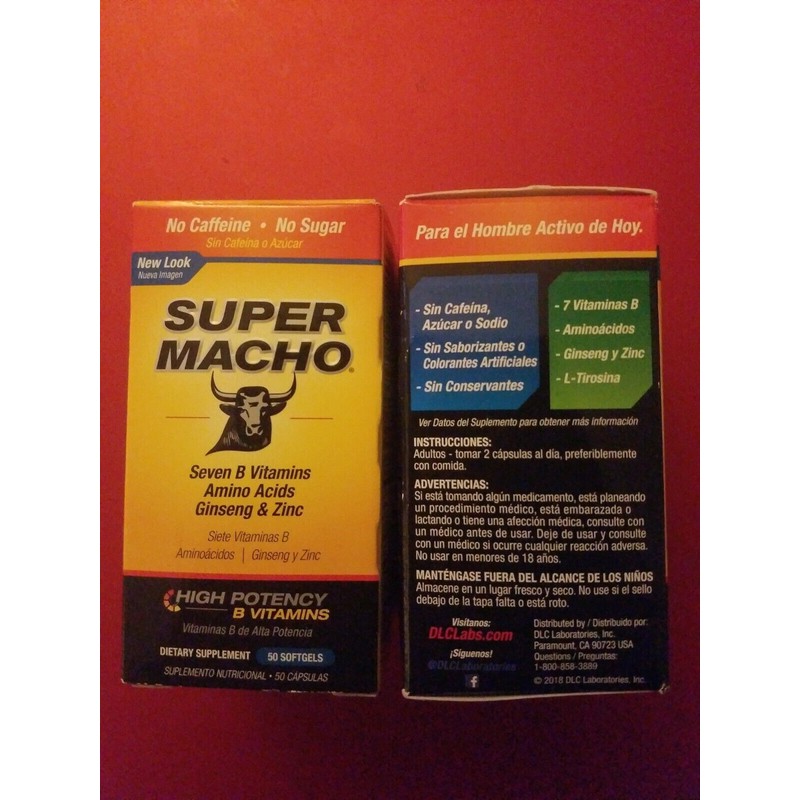Super Macho 2 PACK HIGH POTENCY SUPER MACHO ENERGY TABLETS