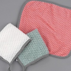 Reusable Square Hanging Hand Towel for Bathroom & Kitchen Hand Towel Pink 5ea
