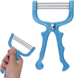 2 Pieces Facial Hair Remover 3 Row Handheld Spring Beauty Epilator Tool Beauty Tools Random Color