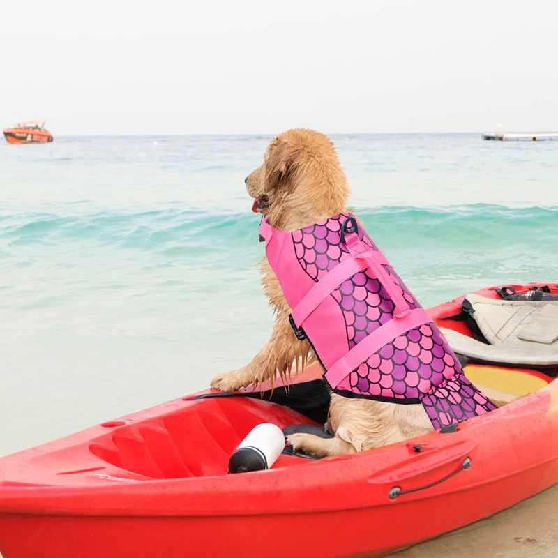 Malier Dog Life Jacket, Ripstop Dog Life Vest Adjustable Dog