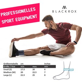 BLACKROX Ankle Support Bandage, Comparison Winner, Ankle Bandage, Ankle Bandage, Sports, Handball, Football, Volleyball, Foot Bandage, Ankle Bandage for Men and Women, Left and Right, black, l