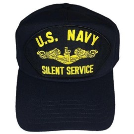 HatnPatch USN NAVY SILENT SERVICE HAT CAP SUBMARINE GOLD DOLPHINS BUBBLEHEAD