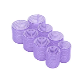 Oz Essentials Velcro Hair Rollers - Purple