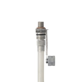 Stahlbus Oil Drain Plug Valve M16x1.5x12mm Steel with Retainer Cap - CLEAN, EASY, NO TOOL Oil Change - Includes Oil Drain Plug, Washer, Retainer Cap, Connector, Silicone Hose