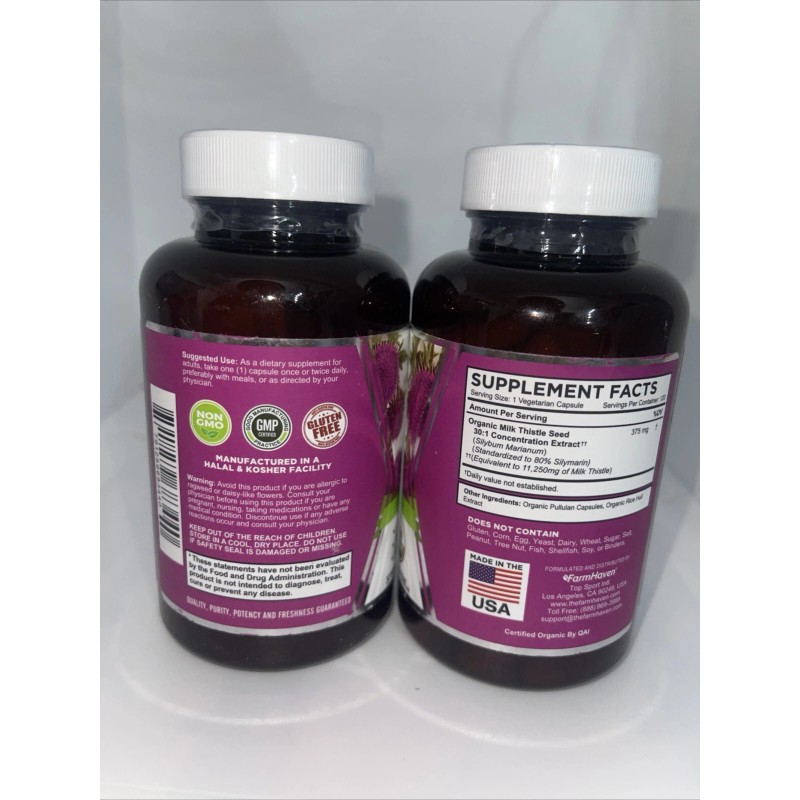 FarmHaven (2)FarmHaven Milk Thistle 30:1 Seed Extract 120 Capsules EXP