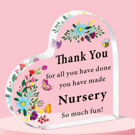 QMVMV Thank You Gift For Teacher Teaching Assistant Leaving Nursery School Gift Acrylic Plaque Keepsake