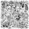 Black and White Plants Stickers 50 Pcs Waterproof Funny Cute