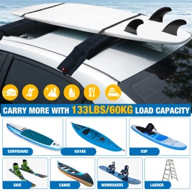 AUTOXBERT Universal Kayak Roof Rack  For Car Rack Soft Roof Rack Pads For Kayak Surfboard
