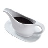 Bruntmor 11 Oz White Ceramic Gravy Boat With Tray, 11