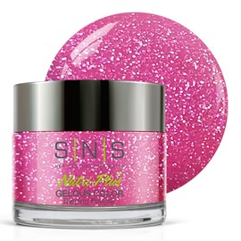 SNS Nail Dip Powder, Gelous Color Dipping Powder - Rosefinch (Pink/Magenta, Glitter) - Long-Lasting Dip Nail Color Lasts up to 14 days - Low-Odor & No UV Lamp Required - 1 Oz
