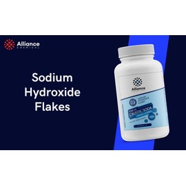 Sodium Hydroxide Flakes - Water Treatment Grade - 2LB Can - Pure Caustic Soda - for Soaps, Drain Cleaner, Textiles, Water Treatment
